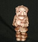 Vintage hand made plaster old man figurine