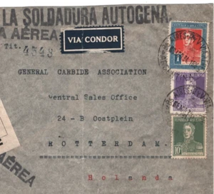 ARGENTINA Cover GRAF ZEPPELIN Air Mail 1934 *SOLDADURA AUTOGENA* Cachet MA1941 - Picture 1 of 12