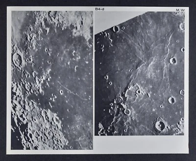 1960 Lunar Moon Map Photo Tranquillitatis B4-d Tranquility Bay Apollo - McDonald - Image 1 of 4