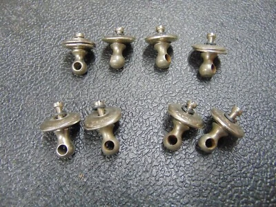 LOT 8 Vintage SLINGERLAND Tension Rod Guides, Cup Washers, and Screws Nickel - Image 1 of 4
