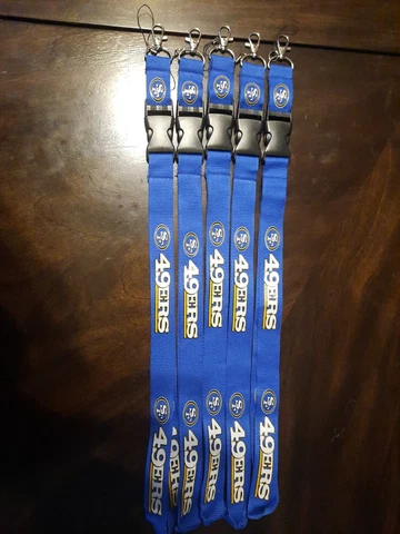 San Francisco 49ers Lanyard ID Badge Key Chain Clip (Lot Of 5) Cover