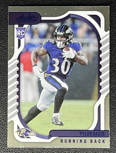 2022 Panini Absolute Tyler Badie Blue Foil Base Rookie RC #199 Baltimore Ravens - Bild 1 von 2