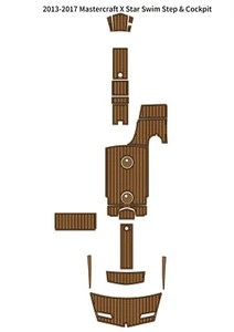 Almohadilla para cabina Mastercraft X Star 2013-2017 bote espuma EVA alfombra de piso de teca - Imagen 1 de 20