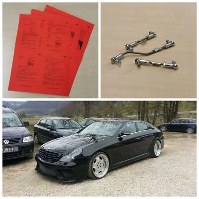 Koppelstangen Airmatic Tieferlegung Luftfahrwerk für Mercedes CLS W219 mit TÜV - Bild 1 von 4