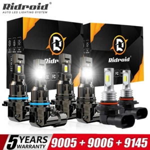6X White LED Headlight Fog Bulbs For Chevy Silverado 1500 2500 3500 HD 2003-2006 - Picture 1 of 22