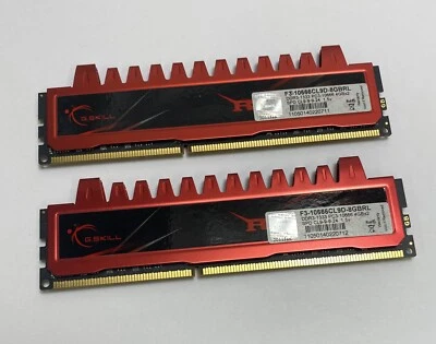8GB (2 x 4GB) G.Skill F3-10666CL9D-8GBRL PC3-12800U 1600MHz DDR3 Computer Memory - Image 1 of 4