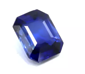 Piedra preciosa suelta corte esmeralda zafiro azul de Ceilán de 6,60 quilates con certificación natural - Imagen 1 de 6