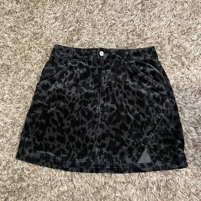 Minifalda Anthropologie Pilcro Pana Talla 8 Gris Leopardo Estampado Animal 27x16 Foto 1 de 4