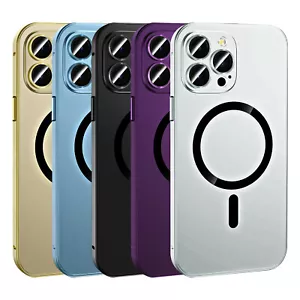 Alloy Mag Safe Magnetic Slim Case For iPhone 14 15 Pro Max 13 12 Pro Max Cover - Picture 1 of 19