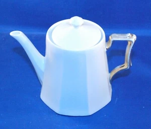 Vintage Bavaria Simple White Gold Trim on handle Teapot Germany Vintage Tea Pot - Picture 1 of 6