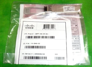 CISCO QSFP-40G-SR-BD 10-2945-02 40GbE 40GBASE-SR MM LC QSFP+ NEW @ Y - Picture 1 of 6