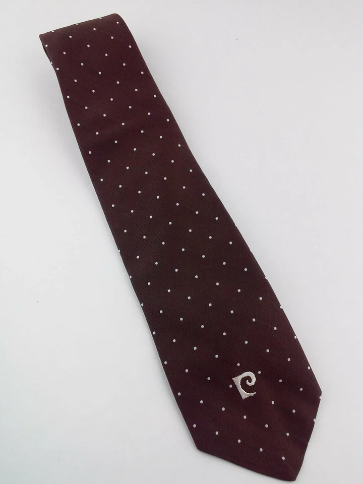 Corbata Pierre Cardin Clásica Marrón con Lunares Blancos 100% Poliéster Desconocida Foto 1 de 4