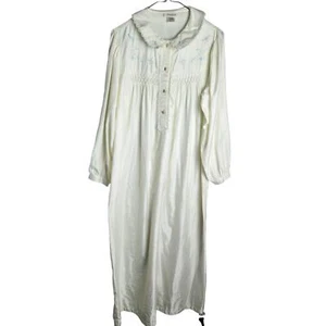 Vintage Barbizon besticktes langes Nachthemd creme, Gr. S Prairie, Cottagecore  - Bild 1 von 8