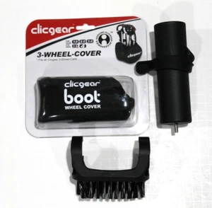 Clicgear Golf Push Cart Accessory Lot Boot Wheel Cover Umbrella Holder Brush NEW - Picture 1 of 9