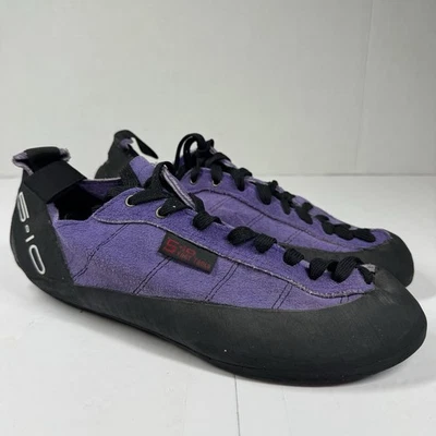 5 10 Five Ten STEALTH C4 Zapatos de Escalada de Gamuza Púrpura Talla 11 Hechos en EE. UU. Foto 1 de 4
