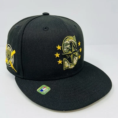Кепка на резинке New Era 59FIF Seattle Mariners Armed Forces мужская размер 7 1/8 - Изображение 1 из 4