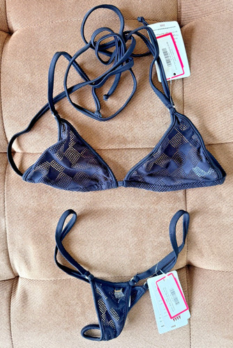 Wicked Weasel black Micro Bikini Bottom large triangle Mesh & 312 Tri ...