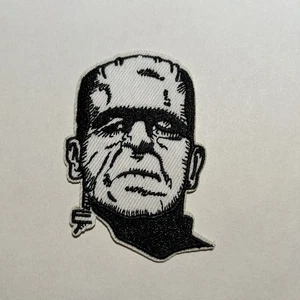 Frankenstein Patch Boris Karloff Classic Monsters Embroidered Iron On Halloween - Picture 1 of 2