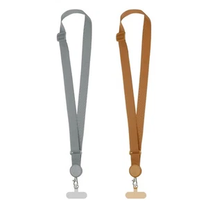 2Pack Adjustable Phone Lanyard for Smartphones, Gray/Coffee - Zdjęcie 1 z 6