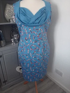 Womens Lindy Bop Dress Size 24 π - Picture 1 of 9