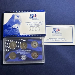 2003 State Quarter Clad Proof Set U.S. Mint Packaging OGP COA Cert Authenticity - Picture 1 of 8