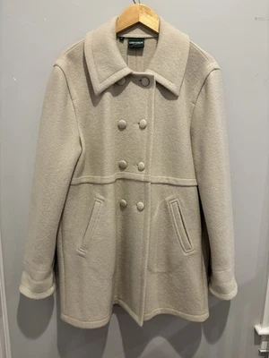 Geiger Austrian ivory double breasted wool coat size 40 - Image 1 of 4