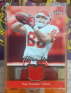 2007 Tony Gonzalez Fleer Ultra Stars Game Worn Patch #US-TG MVP Chiefs - Bild 1 von 2