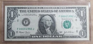 FANCY 1992 Birth Year $1 FRN - Picture 1 of 2