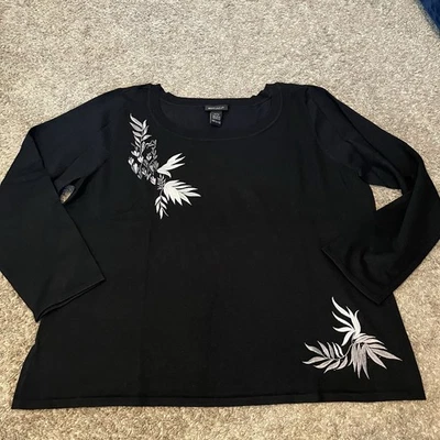 Suéter De Colección Lane Bryant Top Negro Fiesta Navidad Fiesta 18/20 Foto 1 de 4