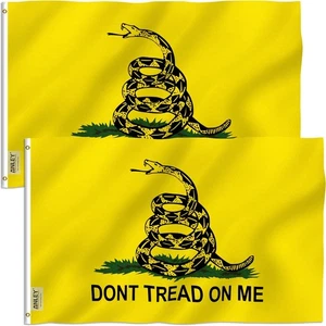 Anley 2 Pcs 4x6 foot Don't Tread On Me Flag Gadsden Flag - Tea Party Flags - Picture 1 of 6