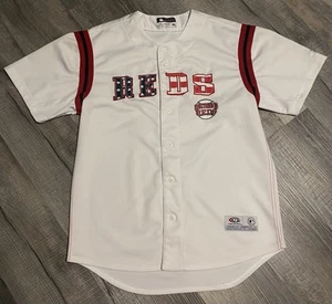 Cincinnati Reds Baseball Jersey True Fan M (38/40) American Flag Inspired USA - Picture 1 of 11