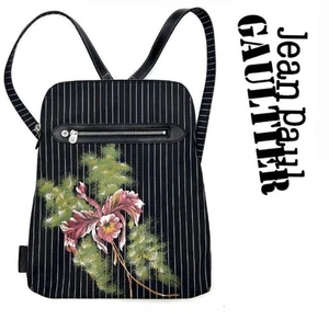 Striped Flower Backpack Motif Floral Pattern Square - Picture 1 of 24