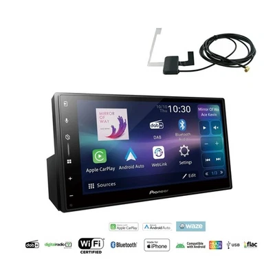 PIONEER SPH-DA77DAB Autoradio Monitor 6,8" Adroid Auto Apple Car Play +Antenna - Immagine 1 di 4
