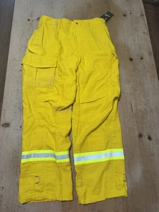 Crew Boss Nomex Wildland Fire Fighting Pants Yellow Reflective 2017 L-30 AJ - Picture 1 of 4