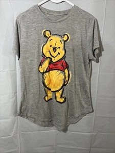 Camisa para mujer Disney Winnie the Pooh XL gris manga corta Pooh Bear Top - Imagen 1 de 3