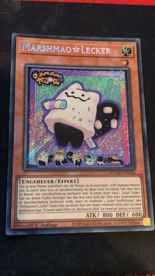 Yugioh Marshmao Lecker DOOD-DE024 , Secret Rare Karte, Deutsch, TOP - Bild 1 von 2