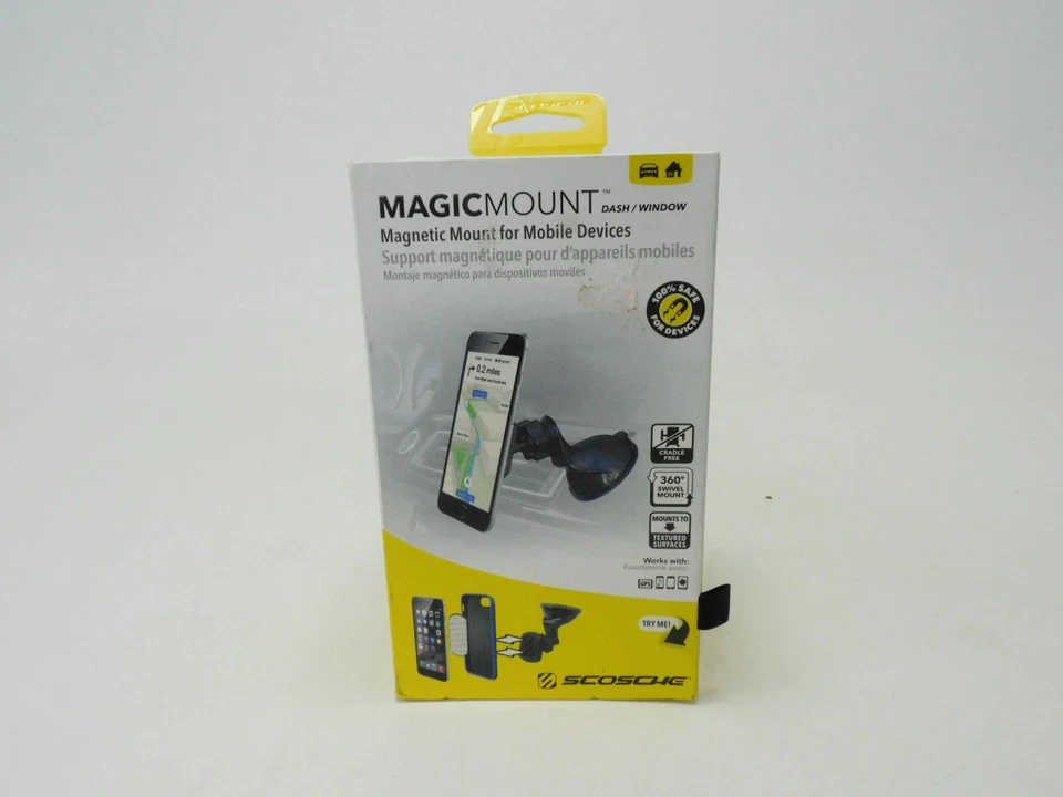 Soporte magnético Scosche Magic Mount Pro para dispositivos móviles tablero/ventana 360 giratorio Foto 1 de 4