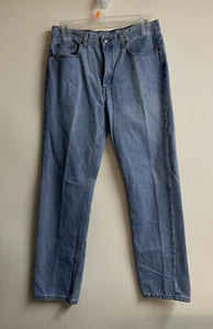 George Mens Blue Denim Blue Jeans Straight Pocket 32x32 Boyfriend Regular Fit - Picture 1 of 7