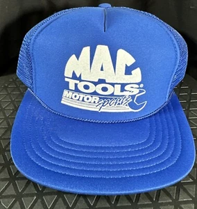 MAC Tools Racing Motor Sports Trucker Hat Snapback Cap Navy Blue Mesh Nos No Tag - Picture 1 of 9