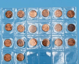 Lot of 20 Coins 1990To 1999 P&D   LINCOLN MEMORIAL CENT PENNY - Picture 1 of 12