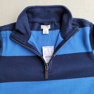 New! Crewcuts sz 10 12 14 Boys Navy Blue half-zip popover shirt Long NWT 28601 - Picture 1 of 30