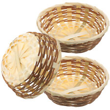 3-Piece Hand-Woven Rattan Tray Set - Ideal for Organizing Fruits