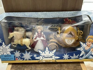 Disney Cinderella Royal Holiday Horse/Carriage Doll Toy 1998 Mattel New19096 G65 - Picture 1 of 21