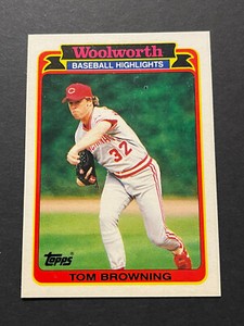 1989 Topps Woolworth Collectors' Series #9 Tom Browning   "Baseball Highlights"