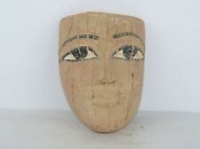 Rare Ancient Egyptian Antique Wooden Mummy Mask of Pharaoh King BC Egyptology