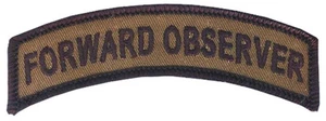 Forward Observer Embroidered (Wax) Tab - FO - Artillery Spotter - US Army - USMC - Picture 1 of 2