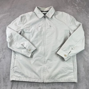 Vintage Banana Republic Jacket Men Large Beige Performance Full Zip Lined Pocket - Picture 1 of 17