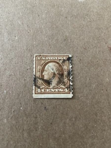 US Stamp Scott #495 4c Washington 1915-brown vertical perf 10 Used Ng - Picture 1 of 2