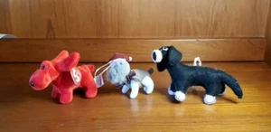 3 - Plush Dog Christmas Ornaments - Picture 1 of 6