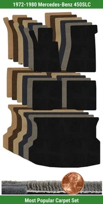 Juego de alfombrillas Ultimat personalizadas para Mercedes-Benz 450SLC 1972-1980 (5 piezas) #XMB Foto 1 de 4